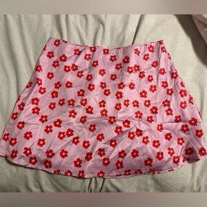 Princess Polly Pink and Red Floral Skirt
